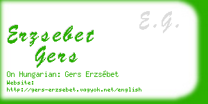 erzsebet gers business card